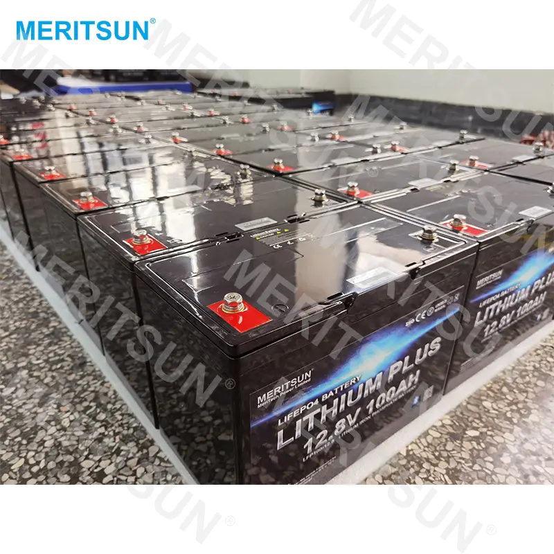 Meritsun Deep Cycle Lithium Storage Battery 12V 200ah 250ah BOATS Golf Carts Solar Energy Storage Systems 3years