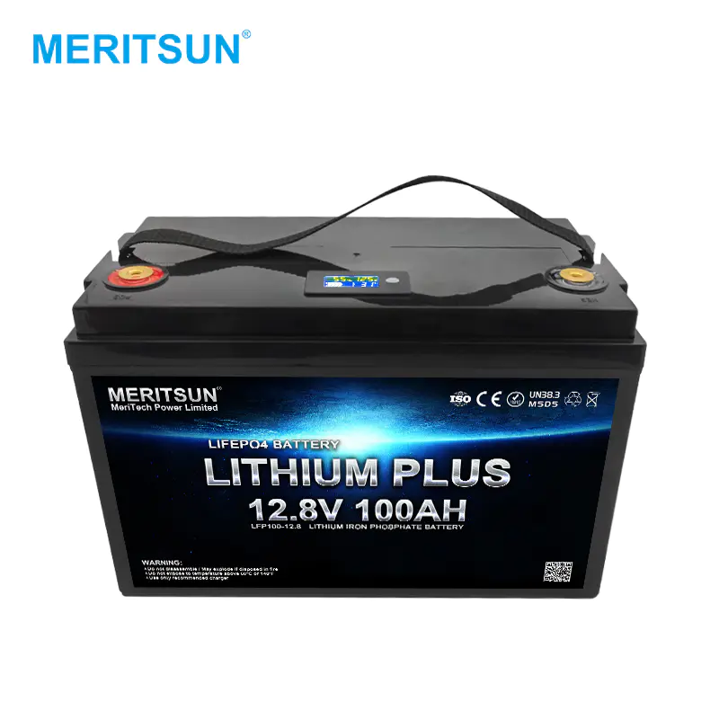 LCD Display Rechargeable lifepo4 12 volt 100ah lithium ion battery for Golfcart/Marine