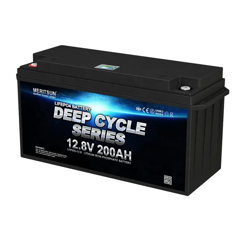 Meritsun Deep Cycle Lithium Storage Battery 12V 200ah 250ah BOATS Golf Carts Solar Energy Storage Systems 3years
