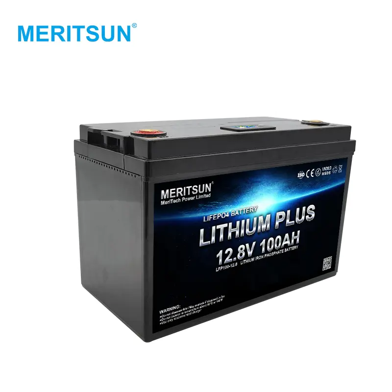 MeritSun Battery Manufacturer Deep Cycle Solar Lifepo4 Lithium Battery 12V 200Ah with LCD and BMS