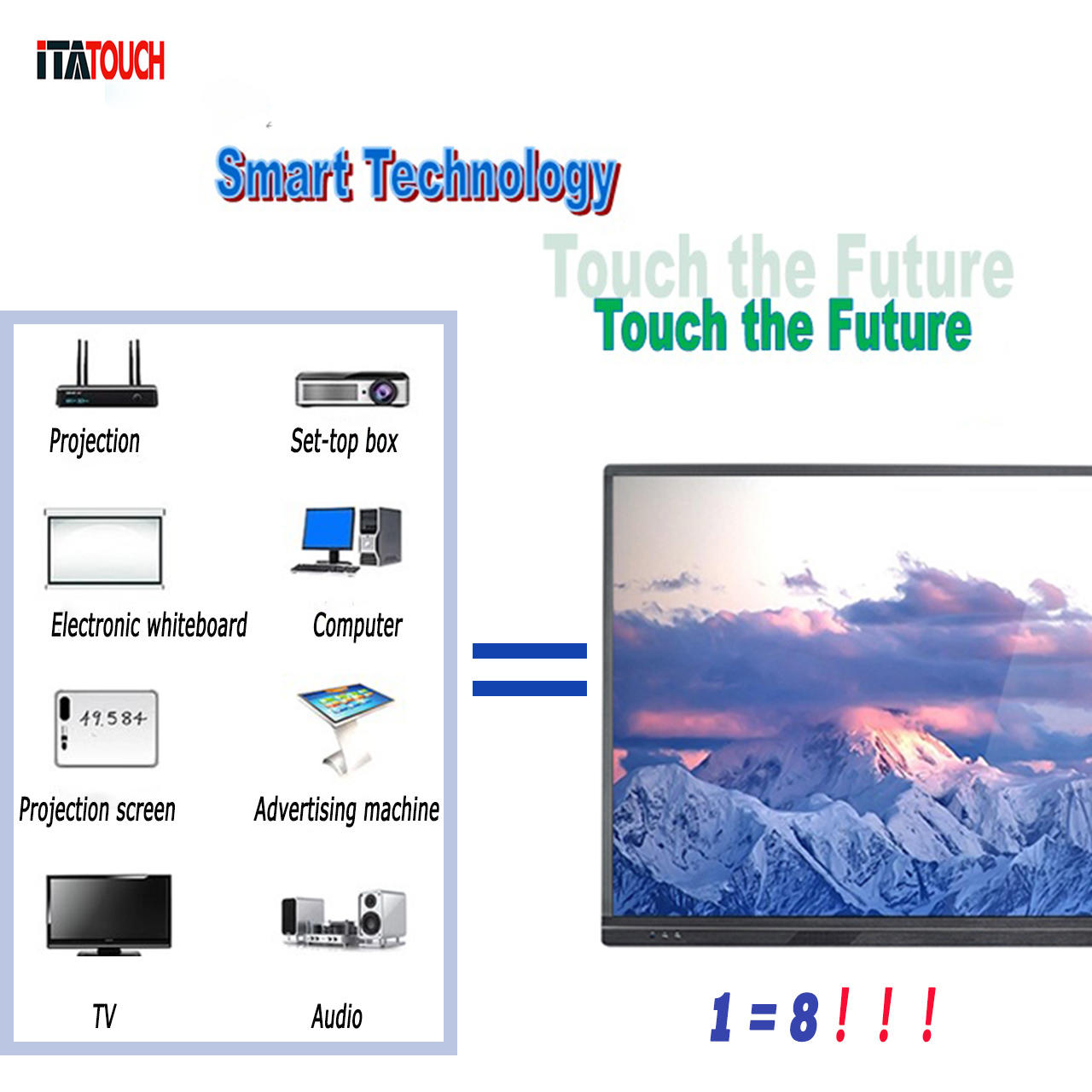 Hot Sale Price 4K Interactive WhiteboardMulti Touch Screen Smart Lcd Board Electronic Digital Display