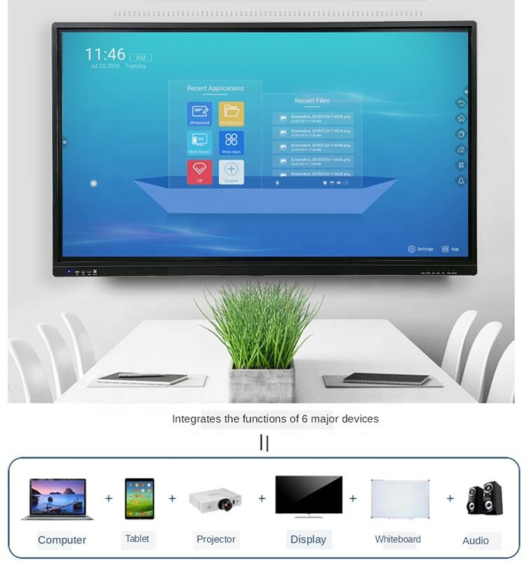 LCD All in One Digital Interactive Tv Android Smart Board Price 86 Inch 4K TV UHD Screen Panel TFT Free Spare Parts