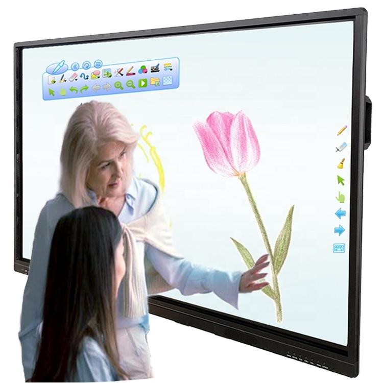 Low Moq Smart Board Flat Panel Display 75 65 86 Inch Interactive Led Screen