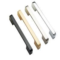 Aluminium alloy cupboard drawer rectangular pull handle