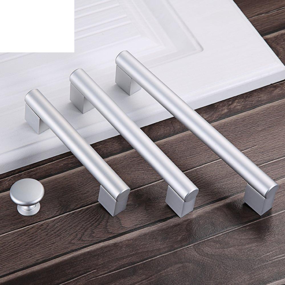 Square aluminum drawer pulls brushed satin nickel handle
