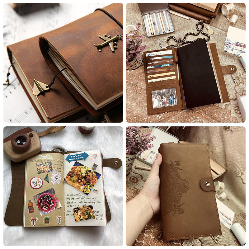 product-Dezheng-Custom Handmade Cover Leather Notebook Diary Genuine Real Leather Planner Journal Vi-1