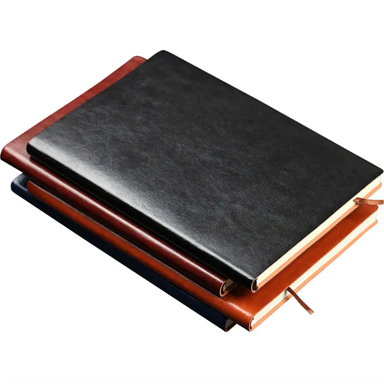 Luxury perfect bound recycled paper notebook sewing binding fitness embossed printing notebook private label notebook