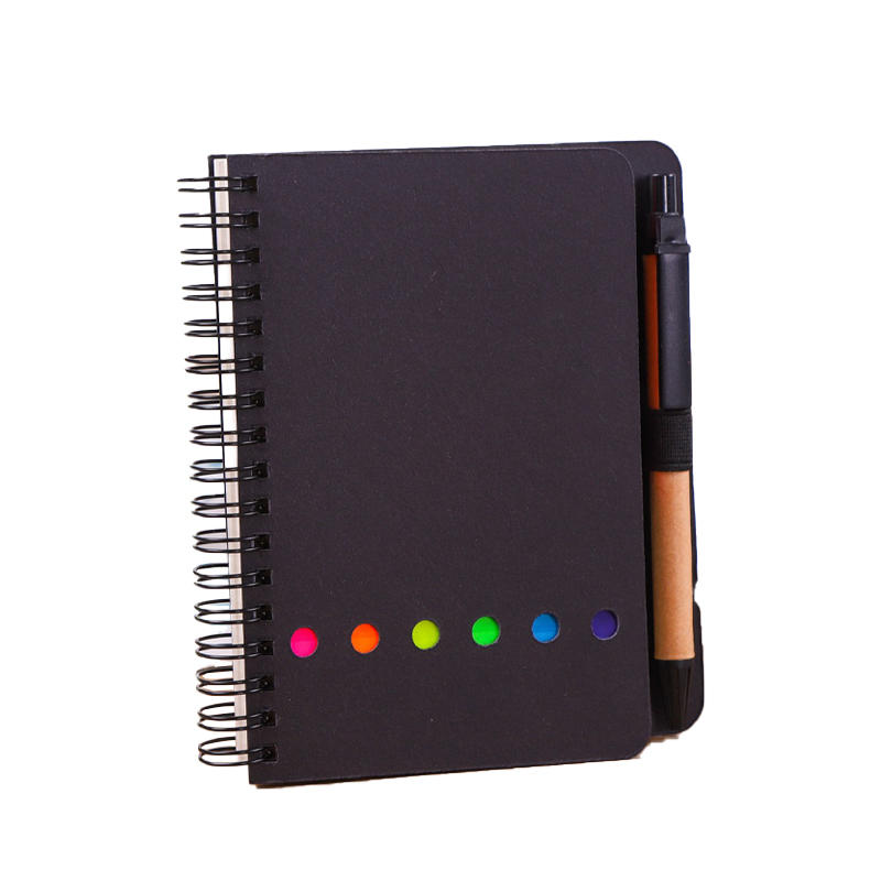 product-Journals Custom Logo Notebook, High Quality Kraft Cover Spiral Notebook with Pen Holder-Dezh-1