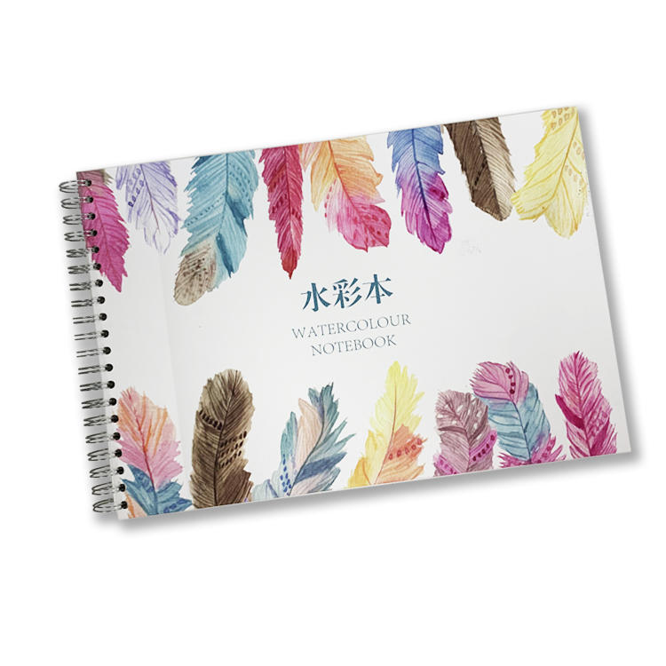 Custom Design Uncoated Recycled Paper Sketchbook Art Square Small Cheap Cute Designer 200g 300gsm Watercolor Sketch Book Printed