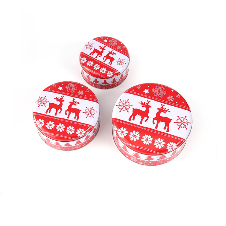 Round tin set for gift packing with customized design