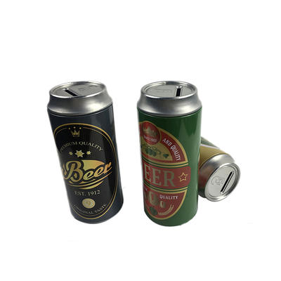 Factory direct sale custom printed tin money box beer bottle coin bank
