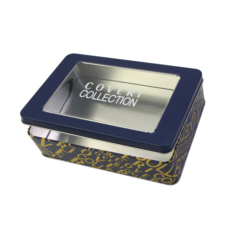 Exquisite big packaging boxes for scarfs tin box window
