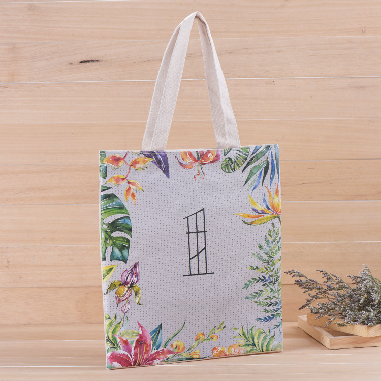 Promotional cheaper shopping tote bag custom logo canvas beachbags
