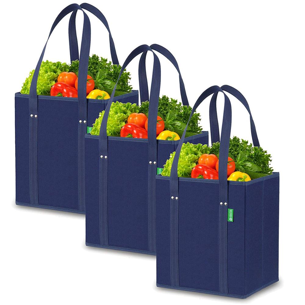 Reusable Premium Quality Foldable Grocery Shopping Box Bags