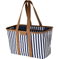 Collapsible Durable Canvas Shopping Bag Heavy Duty Large Structured Tote