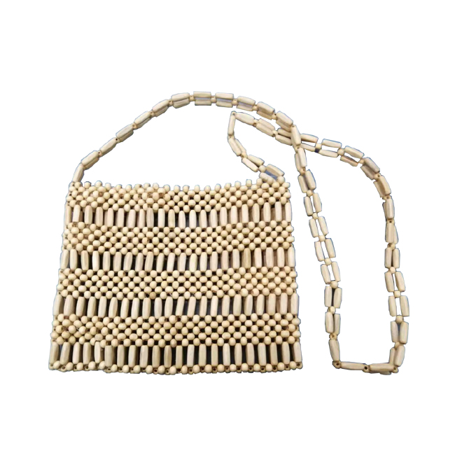 2020 Traditional Vintage fashion rattan women tote bags wooden beaded clutch handbags