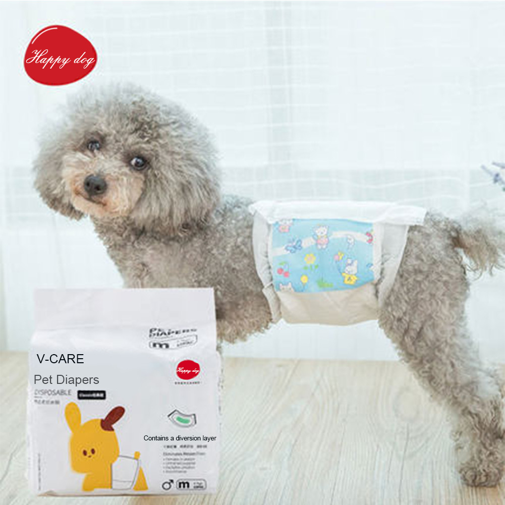 Dog male biodegradable diapers in bulk, disposable pet nappies with oem