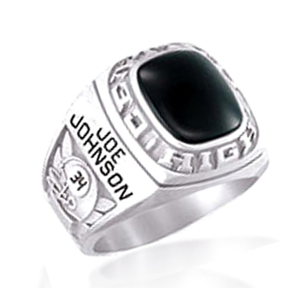 Custom made NEW Stylish Black Onyx School Ring