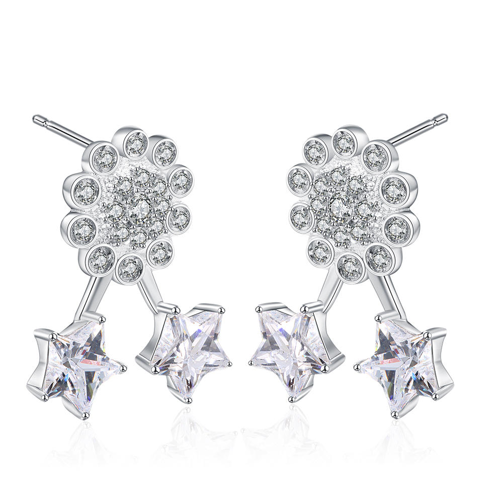 product-BEYALY-Pentagram Star Design Cz Flower Tragus Piercing Jewelry Earring-img-2