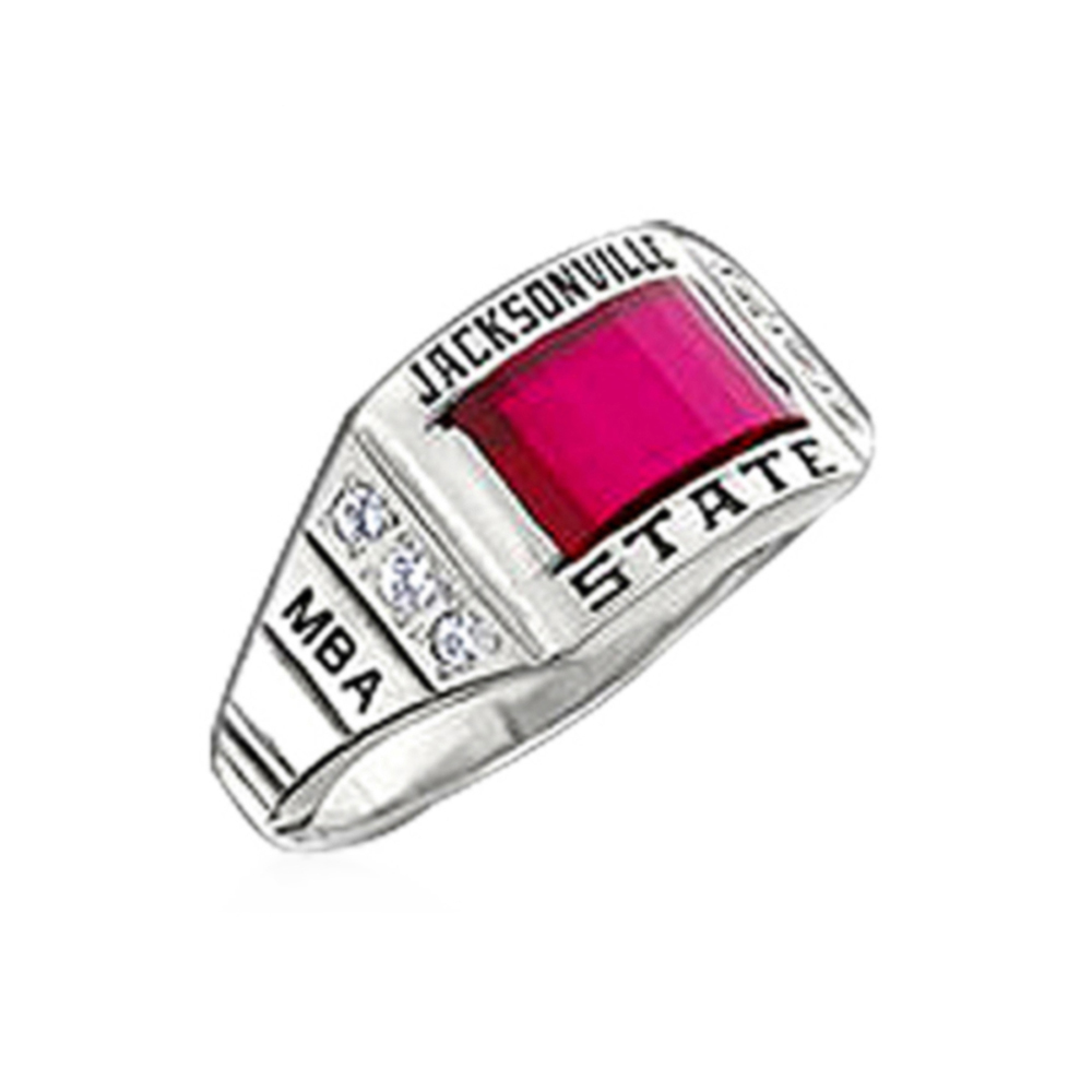 Jacksonville State MBA custom engraved silver championship ring