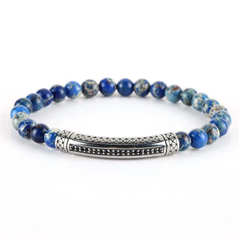 product-Braided Design Chic Elastic Rosary Bracelet, Tigers Eye Stone Bracelet-BEYALY-img-3