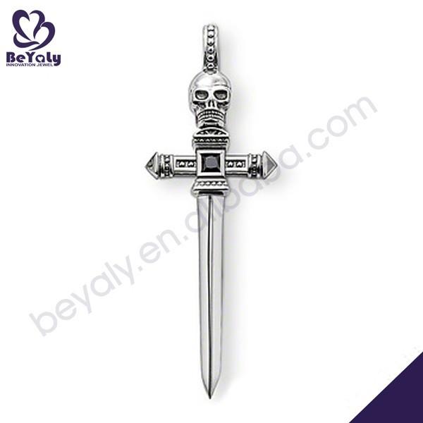 product-BEYALY-Cross Sword Shape With Skull Design European Fashion Jewellery-img-2