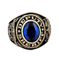 Good souvenir blue sapphire sterling silver rings