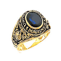 Blue stone United State Marines military jewelry rings