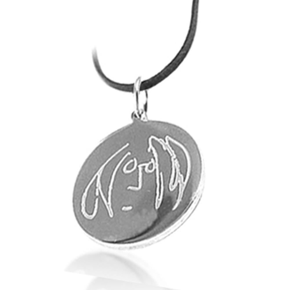 Round engraved discount custom stainless steel pendant