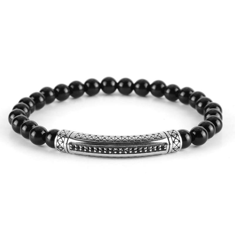 Braided Design Chic Elastic Rosary Bracelet, Tiger's Eye Stone Bracelet