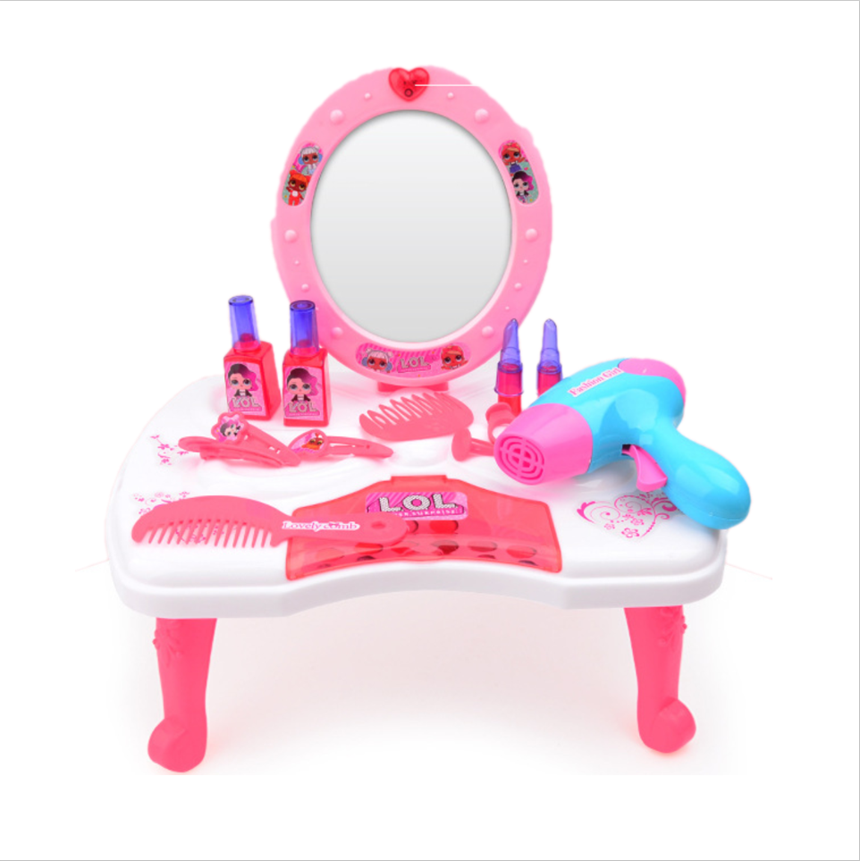 Makeup Sets Kids Bag Baby Dressing Table Beauty Girls Make Up Dresser Fashion Toys