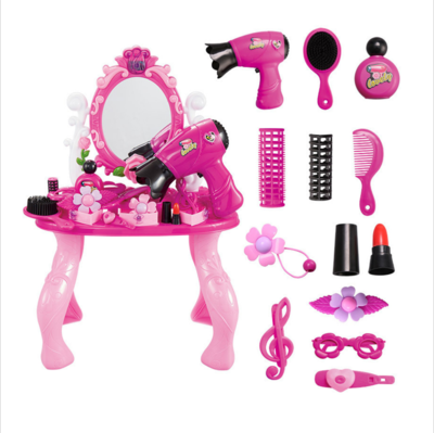 Preschool Plastic Pretend Play Girls Kids Makeup Toys Sets For Children Priness Beauty