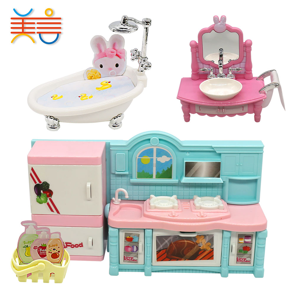 Rattan DollhouseDiy Kids Toy European Accessories And Miniature Copper Pot Doll House