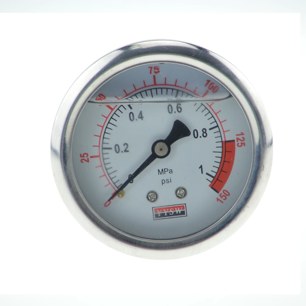 Cheap Water treatment pressure gauge 1Mpa 150PSI oil filled