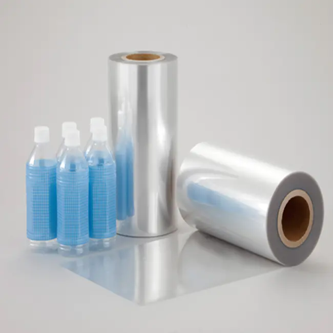 Clear polyester heat shrink film for making bottle label