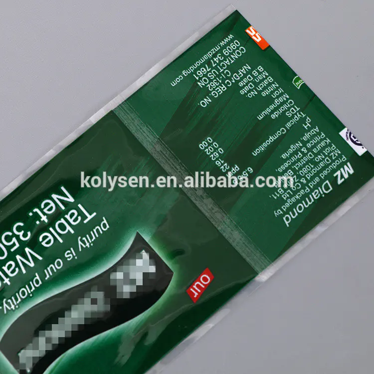 Custom printed shrink sleeve labels for mineral water bottles packaging