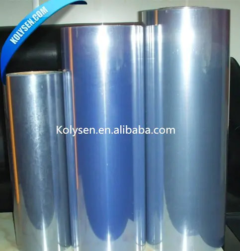 Bluish/blue PVC shrink film