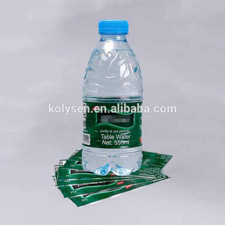 Custom printed shrink sleeve labels for mineral water bottles packaging