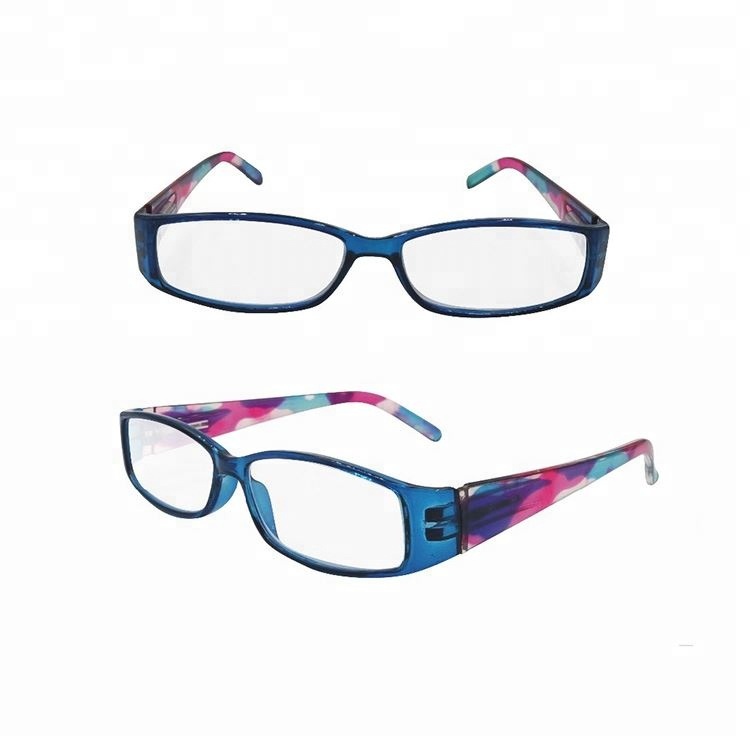 Eugenia Spring Hinge Women's Colorful Pattern Temple Square Clear Lens Ling Gafas de lectura