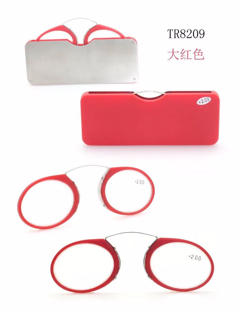 Nuevo diseño de gafas de lectura de clicos sin brazos de bolsillo de lectura de lectura