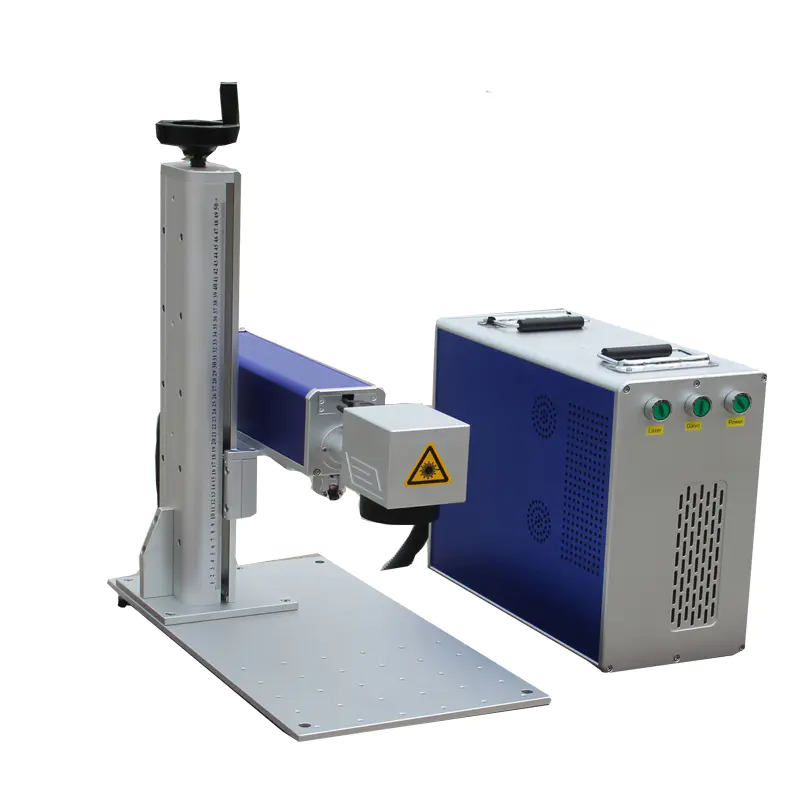 Mini 20W Fiber Laser Marking Cutting Machine For Sliver Aluminum Brass Steel Plastic