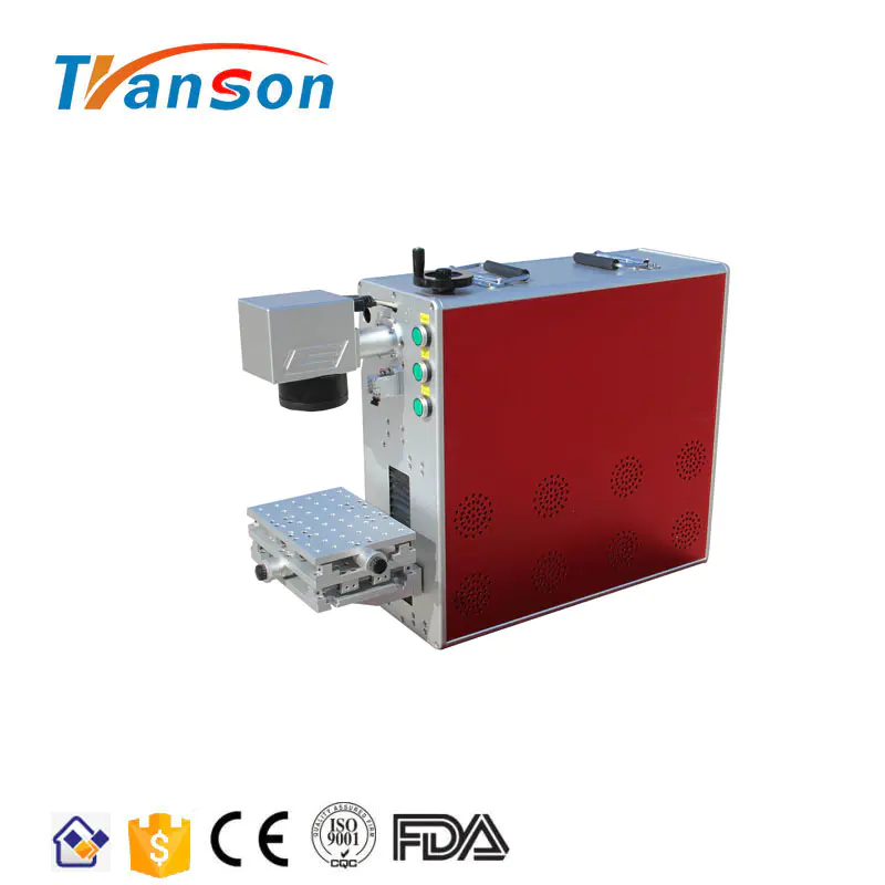 High Quality 20W/30W- Phone 6/6s /code aluminum metal nameplate/copper earring laser marking machine rotary for Sale
