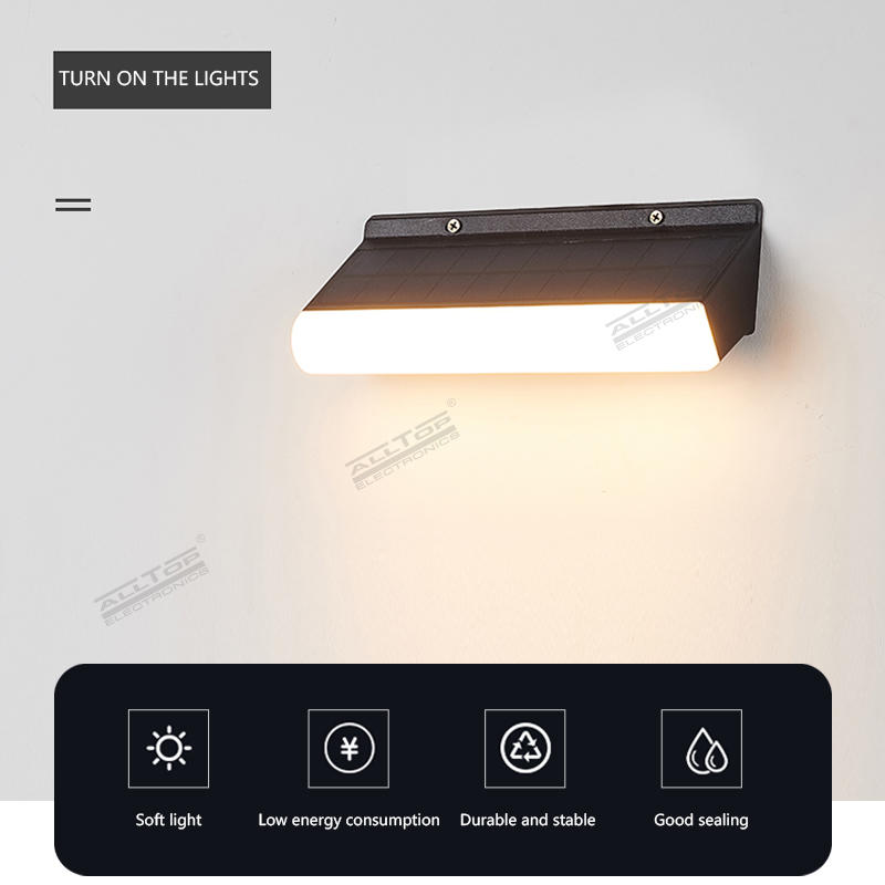 ALLTOP New Waterproof Pathway Infrared Human Induction Light For Home Outdoor Emergency Security Garden Solar Wall Light