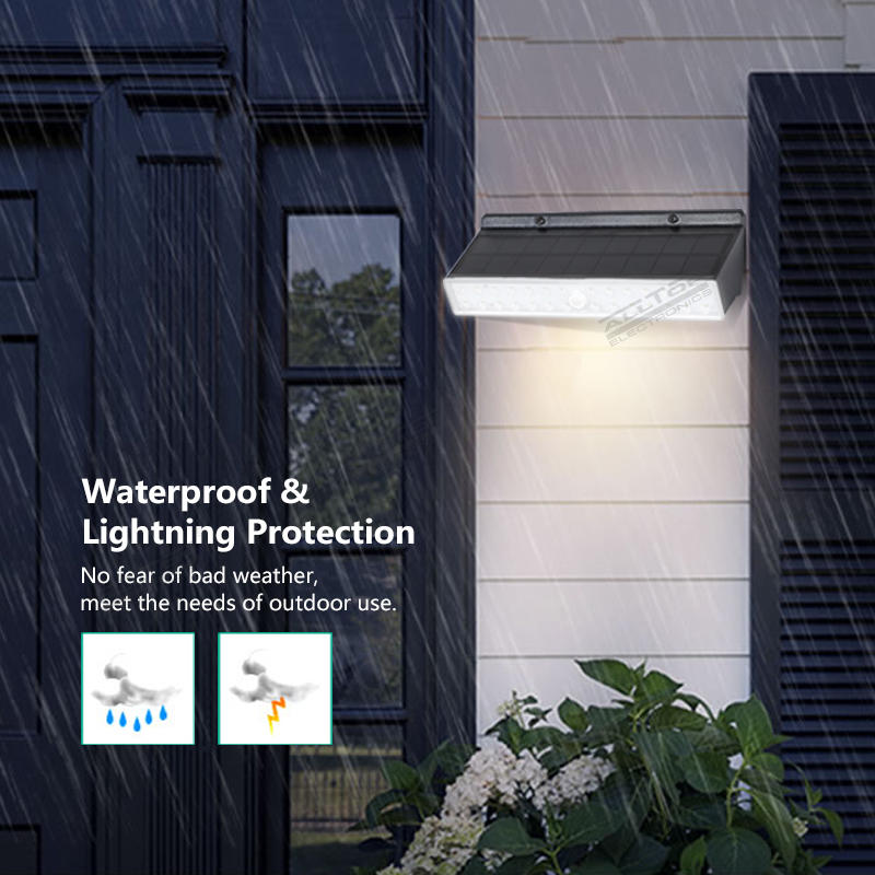 ALLTOP 2020 New design sensor motion waterproof decorative garden outdoor led solar wall light
