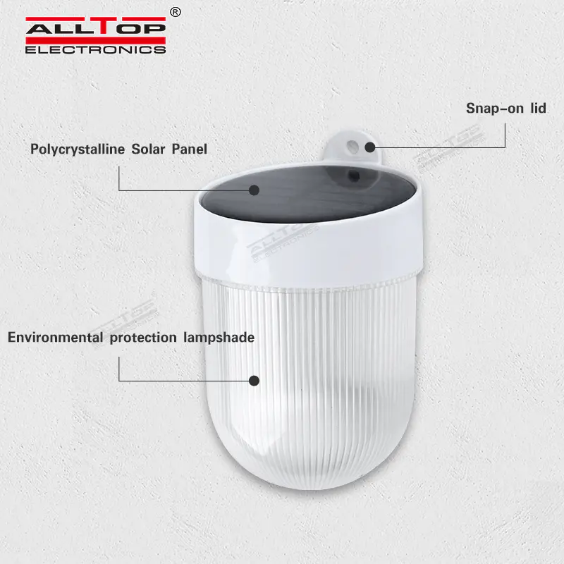 ALLTOP Integrated 3watt ip65 outdoor waterproof all in one led solar fence wall light price