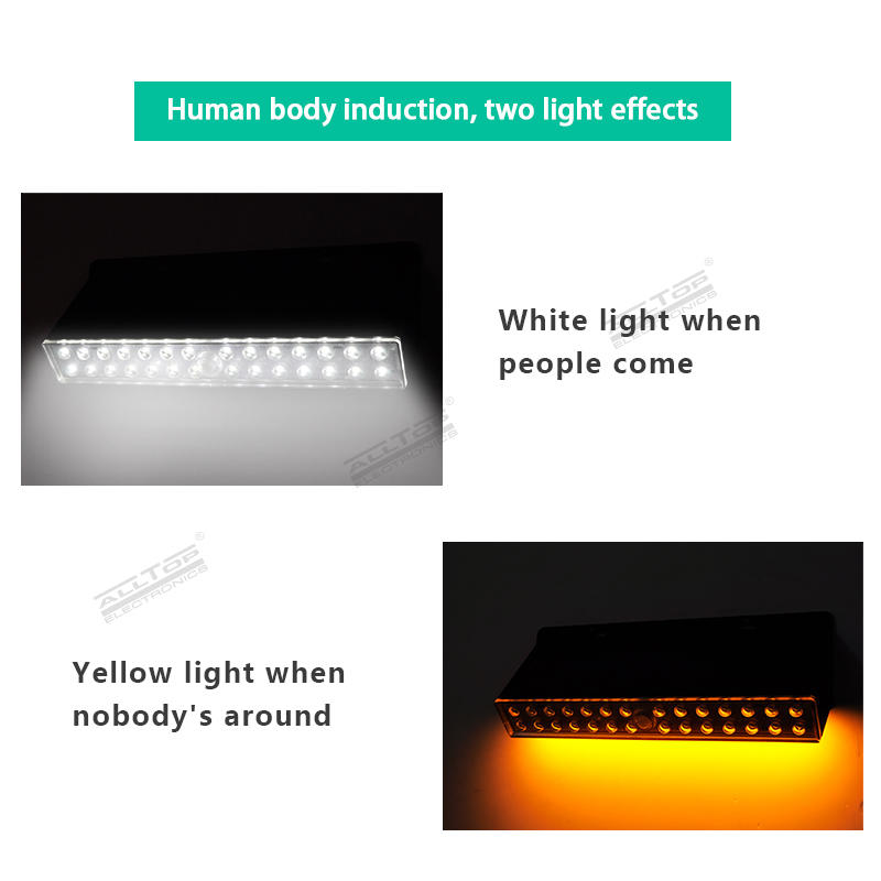 ALLTOP Newest design products waterproof outdoor lighting smd IP67 9w Solar LED Wall Light