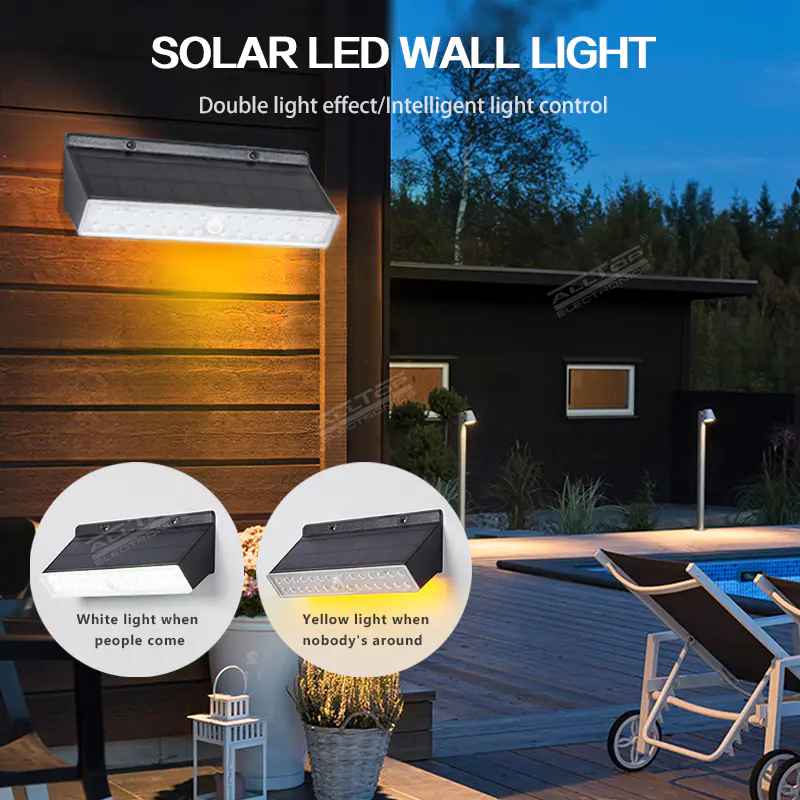 ALLTOP Factory New Products Waterproof Pathway PIR Motion Sensor Light Outdoor Emergency Security Garden Solar Wall Light