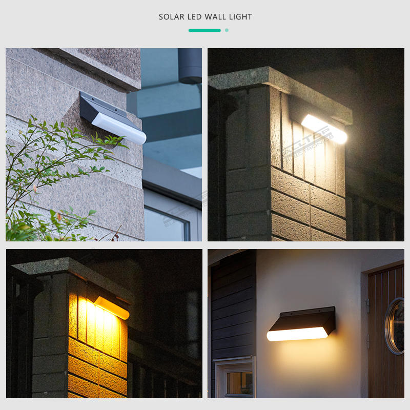 ALLTOP High quality Outdoor Waterproof IP65 LED Solar sensor Wall Light for Garage Patio Garden Driveway Yard