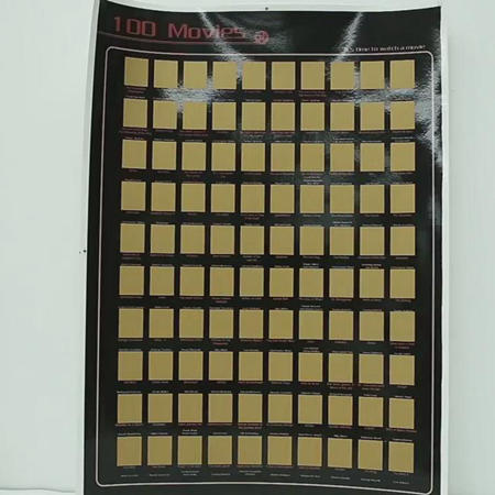 Low MOQ 100 Must See Movies Scratch Off Bucket List Movies Poster