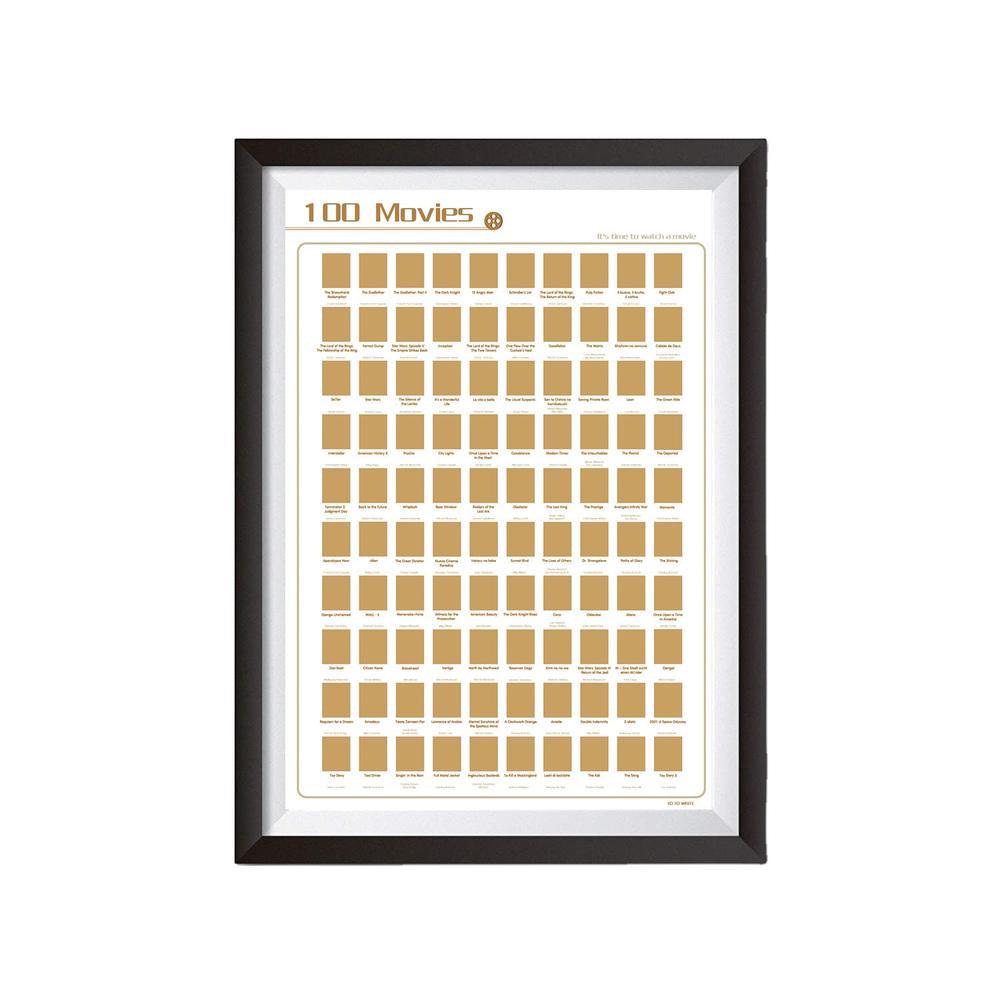 Custom Scratch off Movie100 Books Bucket List Poster For Amazon